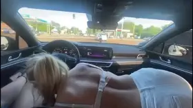 My husband recorded from the backseat while I sucked my fwb all through traffic! He said people kept making eye contact with him 😝