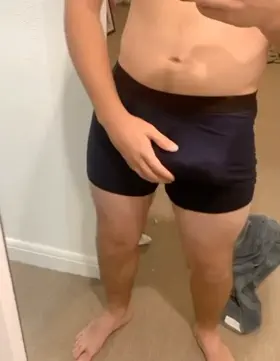 Flopped out. How’s my teen cock?