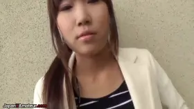 Japanese Girl Showing Her Hairy Pussy And Sucking Dick Outdoors On Apartment Stairs