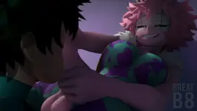 Futa Mina face fucks Deku (GreatB8)