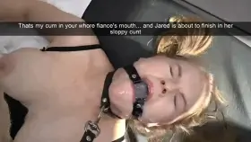 Soon she'll be walking down the aisle... today she is literally gargling her coworker's jizz