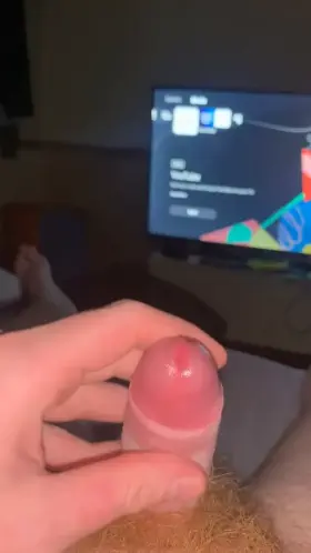 So horny I’m about to burst! Who likes watching me? 😉