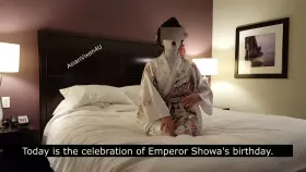 Tomorrow is Emperor Showa’s birthday. I celebrated by paying homage to him. I made sure to scream BANZAI while having a squirting orgasm too 🤣