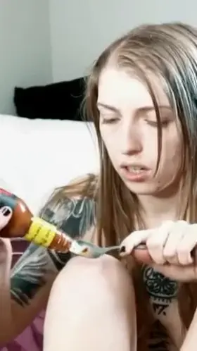 Hot sauce challenge.