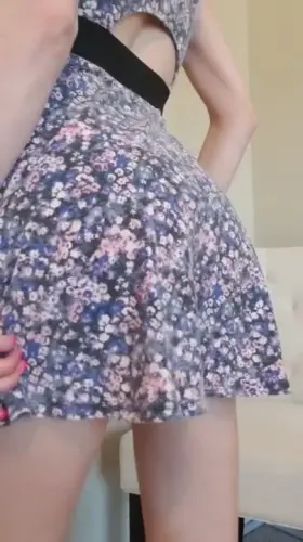 I never wear panties under my dress, but sometimes I wear a butt plug.