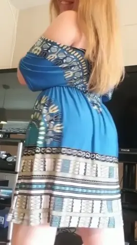 I love when my panties match my sundress 💙 [f]