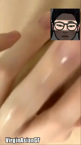 [18f] My finger is covered in girl cum after shoving it as deep as I could into my virgin Japanese pussy [OC]