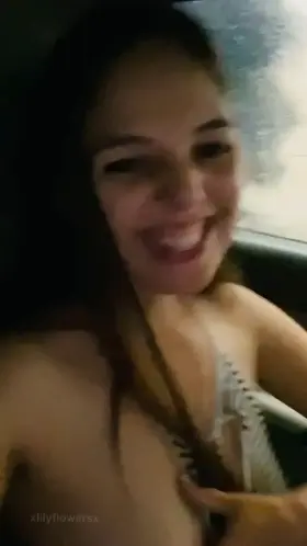 Having fun getting dirty while my car's getting cleaned