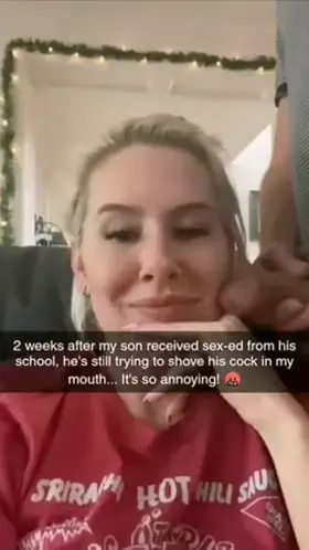 Mom sucking not son