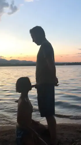 Getting my hubby up as the sun goes down