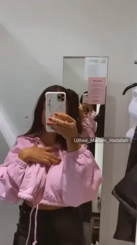 Just a busty petite arab being naughty in public 😈