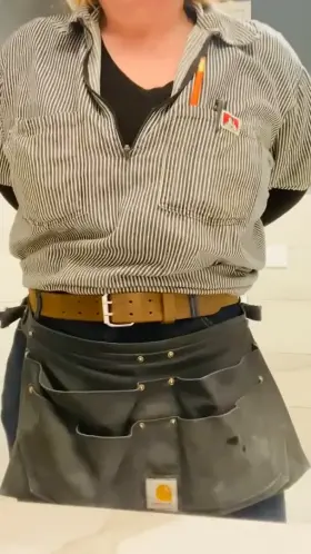 A very young apprentice has been flirting with me this entire project so this had to happen