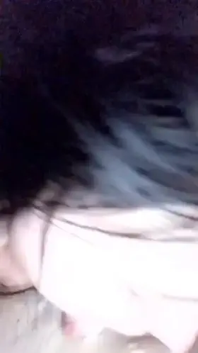 Chubby whore loves licking cum