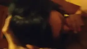 Babe gagging on big dick