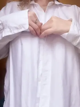 Dropping my boobs in your work shirt