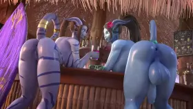 Futa Draenei chilling by the bar (Tektah) [World of Warcraft]