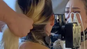 Daddy saw me struggling to finish my deepthroat training for the day so he gave me a helping hand!