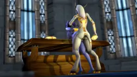 Futanari draenei fucks void elf in conversion ritual (Lawnmower333) [World of Warcraft]