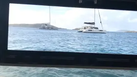 Getting my kitty spanked REALLY hard on a sailboat. Turn the volume up and you can hear my friends in the background who have no idea what's going on down below!