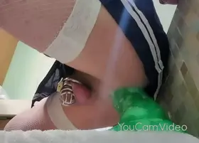 caged and wrecked by an XL bad dragon~~