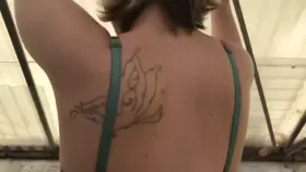 PAWG teen sneaks into neighbour’s greenhouse for risky fuck