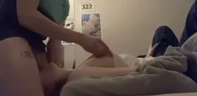 18yo cutie gets face fucked and gags hard on my cock