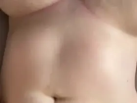 Who wants to cum on these big bouncing tits of my wife?