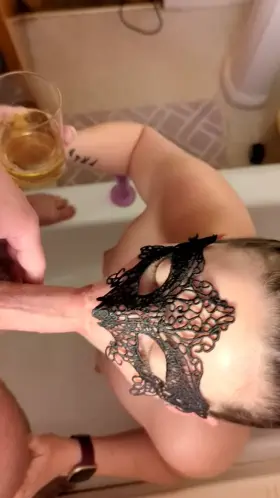 Drinking his piss like a good little slut