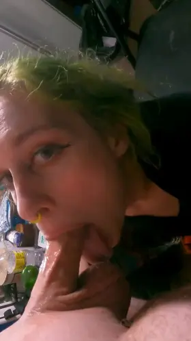 Can I lick your balls while I throat your cock?