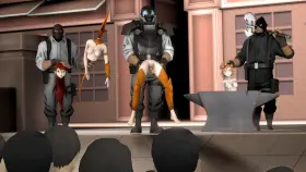 Redhead warrior gets executed, butchered and fucked publically.