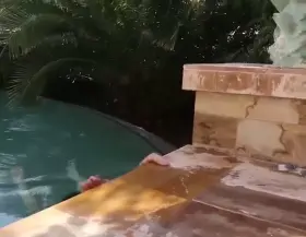 i saw my friend spike the pool with gender change potion. he was going to turn me. i told him that i saw him and he got super apologetic but he didnt expect me to jump in anyway. when i surfaced i was completely female. pussy and all. he was shocked and even more when i told him to take out his cock