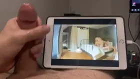 Hubby watching me get fucked via wifi camera in a different room