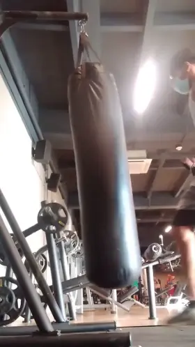 LUCIFER hitting a sack with all his MIGHT