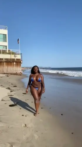 just strolling on the beach