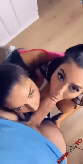 Emily Willis and Lena The Plug Blowjob