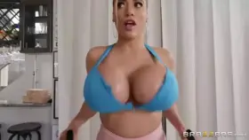 Bounceing right out of the bra.