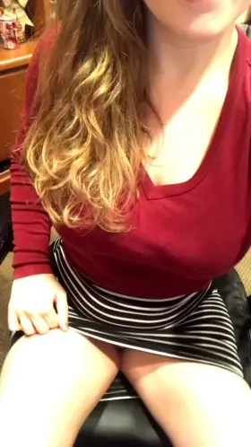 What would you do if you caught me playing with my pussy at work? [GIF]