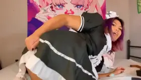 I wanna get wild in this maid dress with somebody else, but doing it solo isn’t so bad 🤷🏽‍♀️🤓