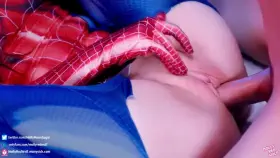 Sexy Mary Jane rides a big toy and takes cum in pussy