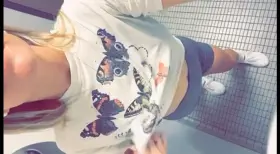 Teasing you in the gym bathroom