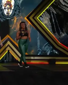 Ember Moon in Leather Leggings