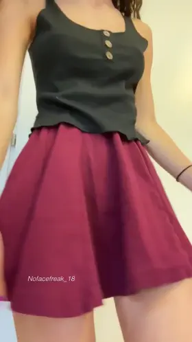 You just need to pull up my skirt and slide in🥺