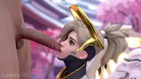 Mercy giving a blowjob (Extended) (Lewds3D) [Overwatch]