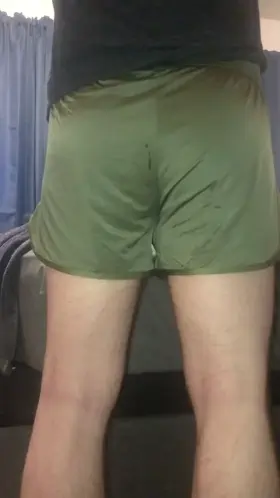 Going out in these shorts is gonna be tough when they make me so hard
