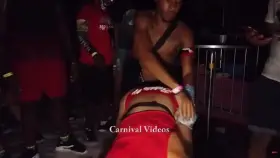 Curly haired hottie throws it back at the foam party (x-post from /r/skinout)