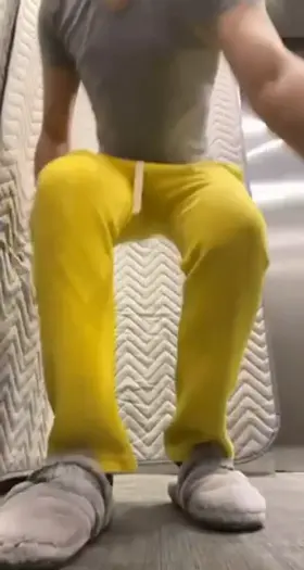 Caged and plugged while going down the elevator in my apartment building 😈