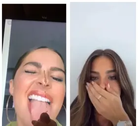 Addison Rae reacts to getting a thick load 💦😈