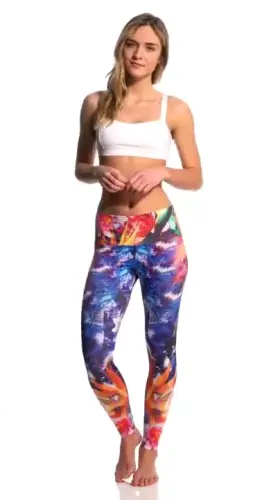 Blonde Yoga Pants Model