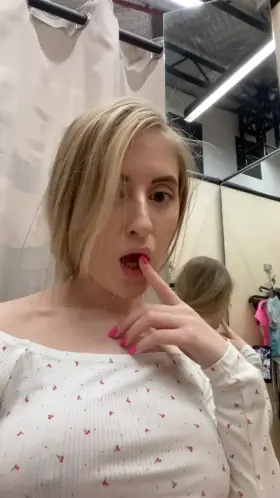 Daddy would you suck my puffy nipples in dressing room?🤤