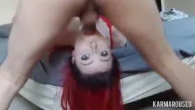 Head off the bed, throat fucking